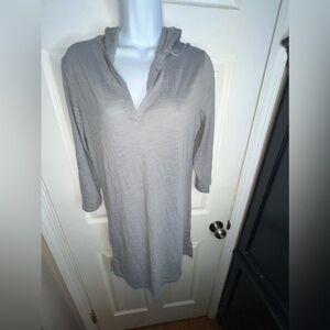 NWT Balance Collection Cover Up Women’s Medium Gray Hooded Lounger Dress Tunic M